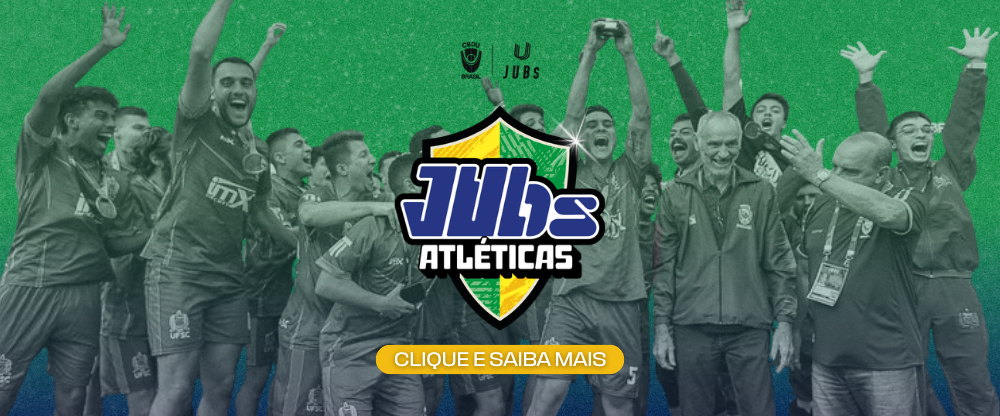 Na imagem, banner de divulgação do JUBs Atléticas 2026.
