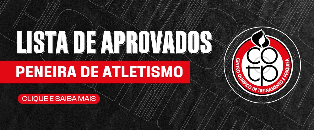 Na imagem, arte de divulgação dos aprovados da peneira de atletismo.