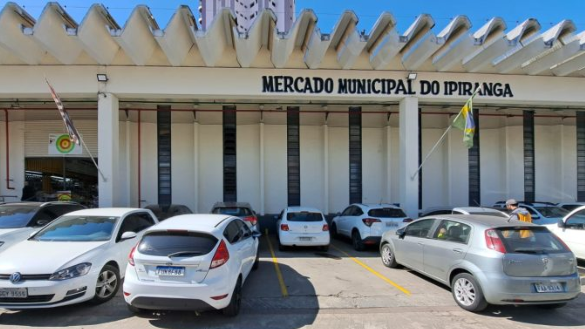 Imagem da fachada do Mercado Municipal do Ipiranga.
