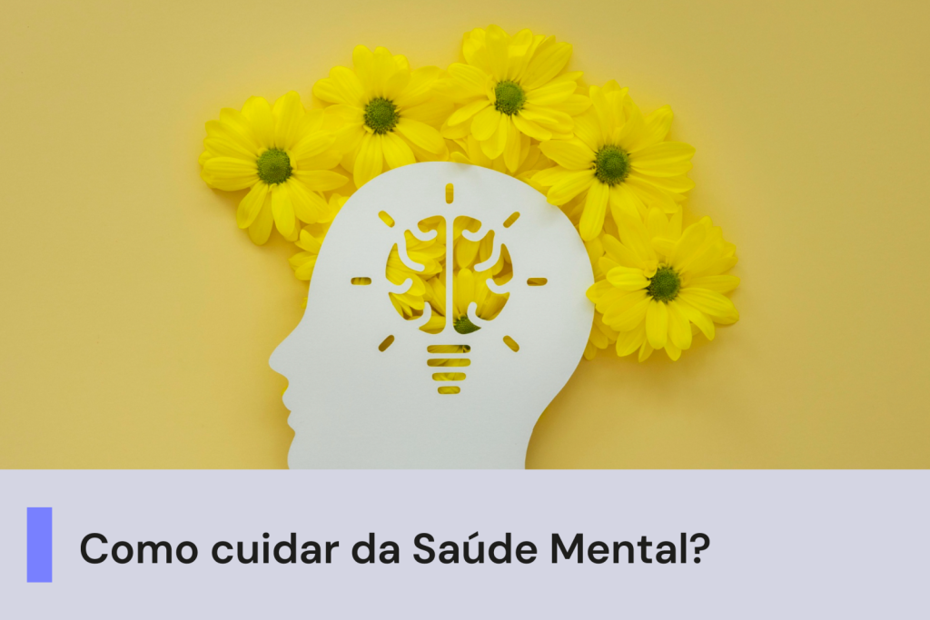 A imagem possui um fundo amarelo com flores no mesmo tom, com um recorte de uma silhueta de rosto. Abaixo, uma faixa com o texto 